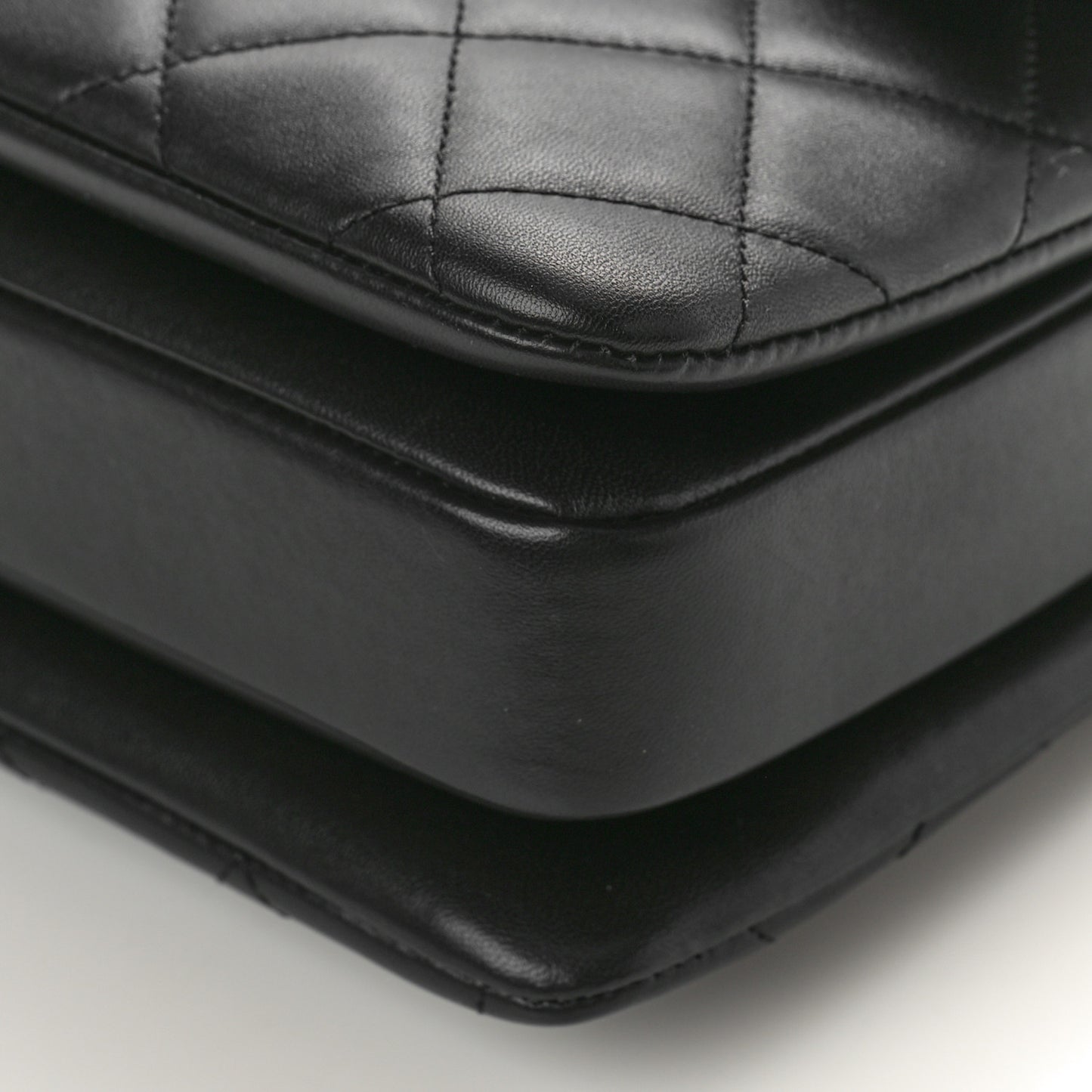 Lambskin Quilted Medium Trendy CC Flap Dual Handle Bag So Black