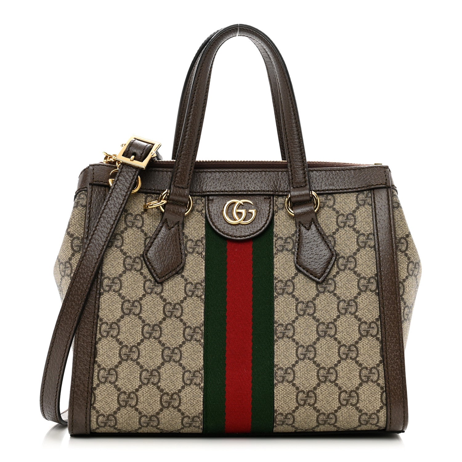 Gucci GG Supreme Monogram Small Ophidia Tote Bag Brown 1 of 12