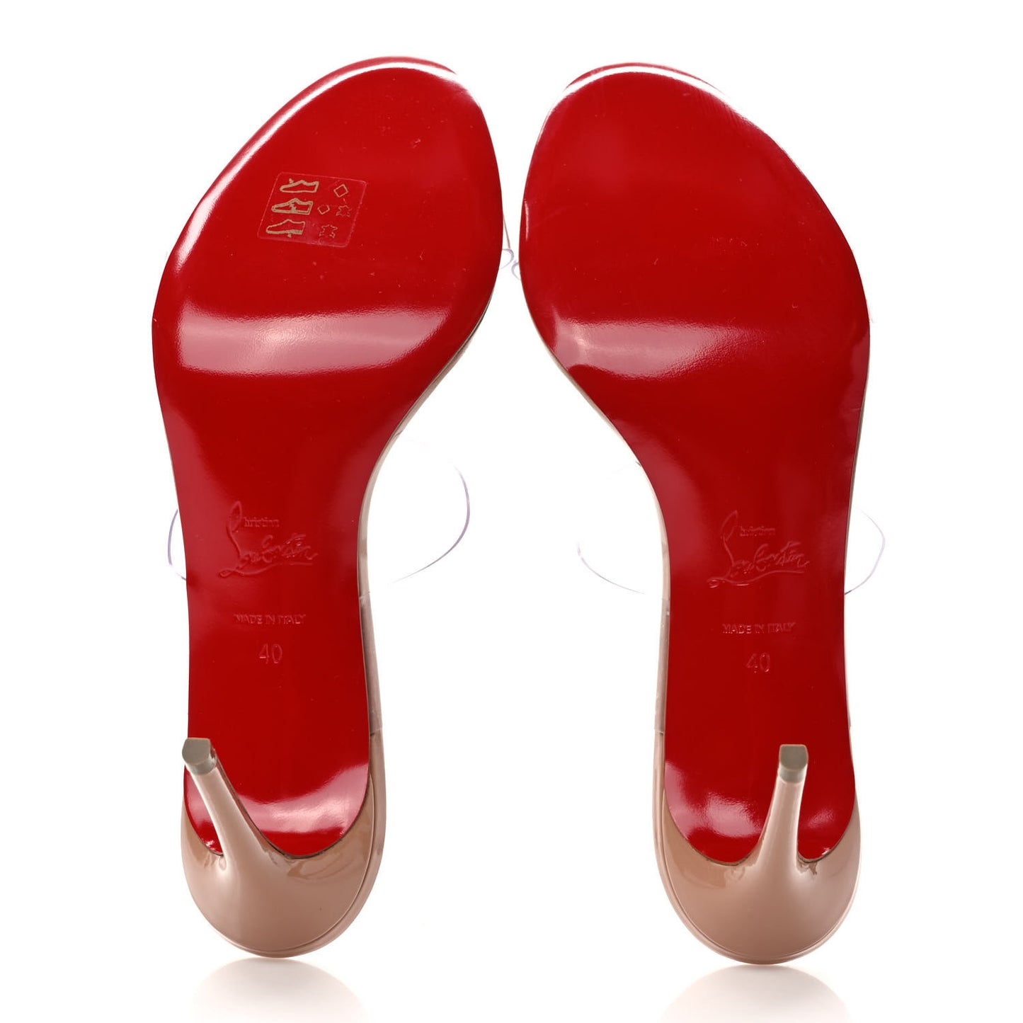 Patent PVC Just Nothing 85 Slide Sandals 40 Nude