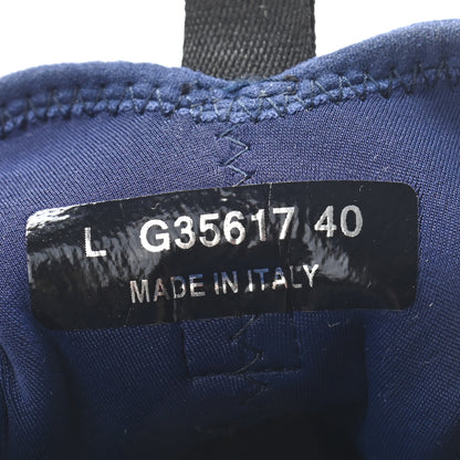 Chanel Suede Calfskin Mixed Fibers CC Sneakers 40 Navy 8 of 8