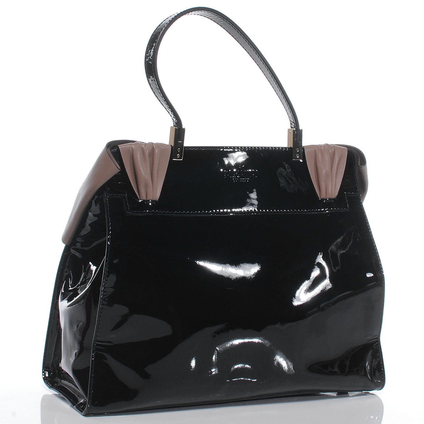 Patent Raffia Leopard Print Medium Aphrodite Bow Satchel Black