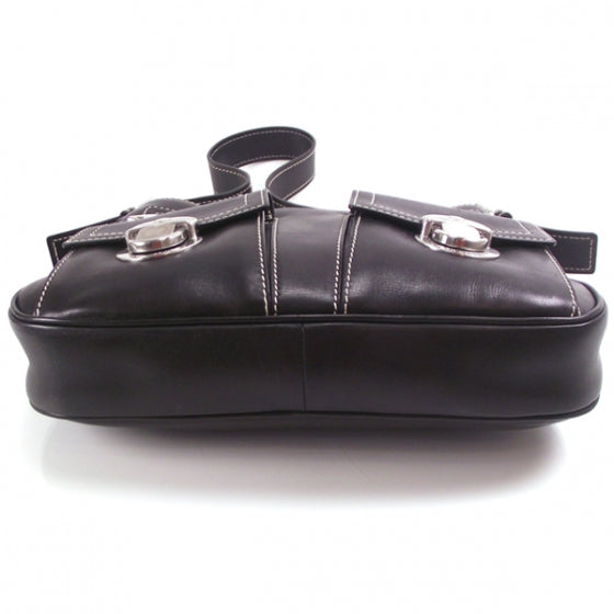 Leather Sophia Hobo Black