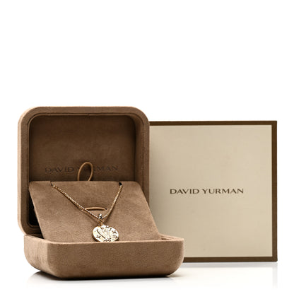 David Yurman 18K Yellow Gold Diamond Virgo Amulet Pendant Necklace 5 of 5