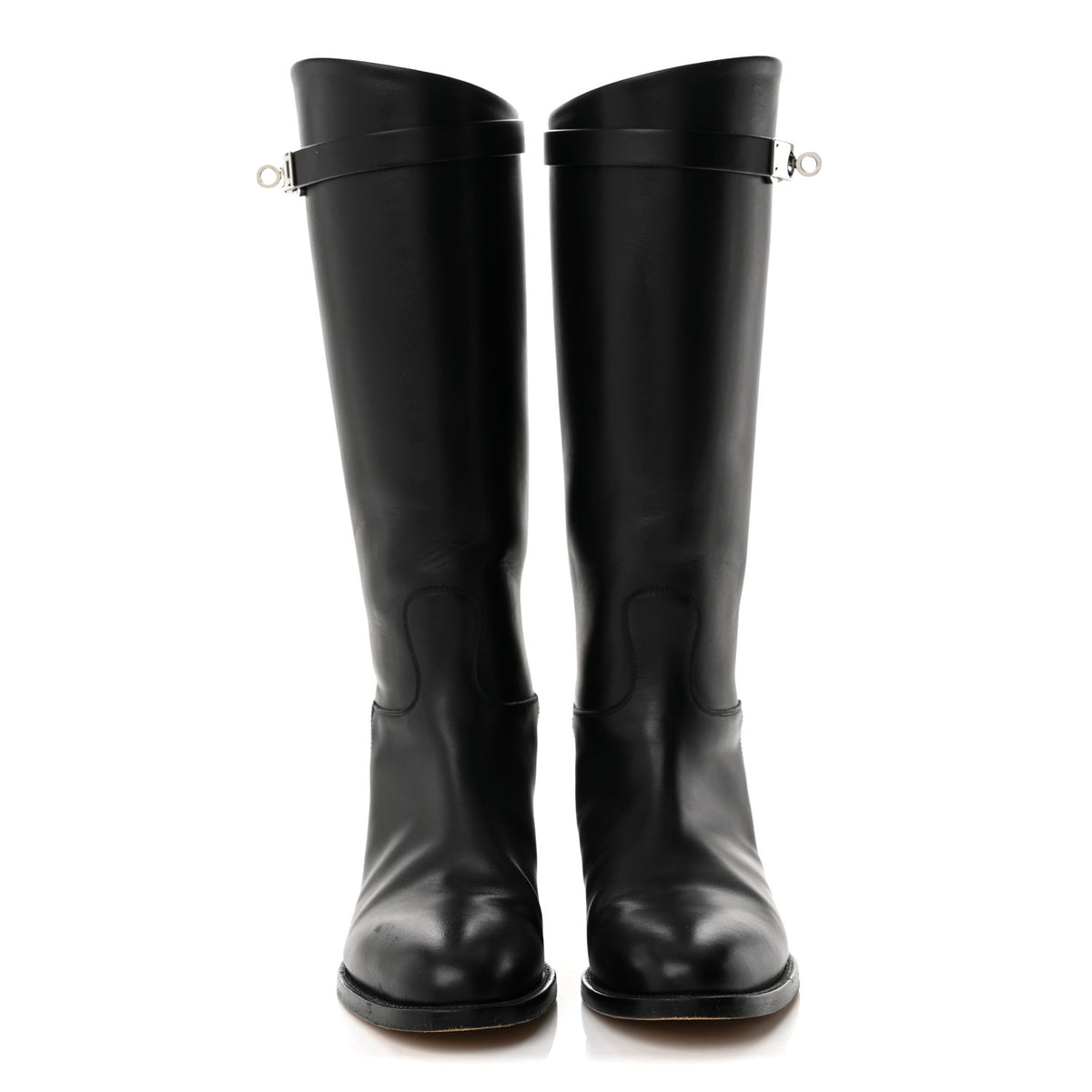 Hermes Box Kelly Jumping Boots 36 Black 2 of 11
