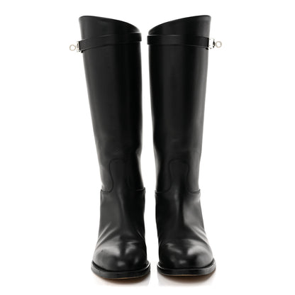 Hermes Box Kelly Jumping Boots 36 Black 2 of 11