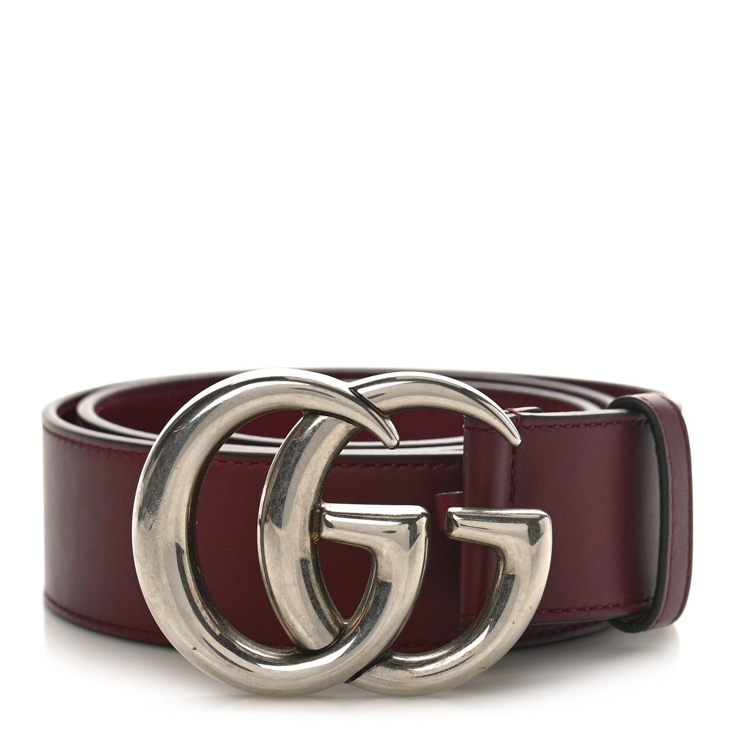 Moon Calfskin Nickel Double G 40mm Belt 90 36 Strong Red
