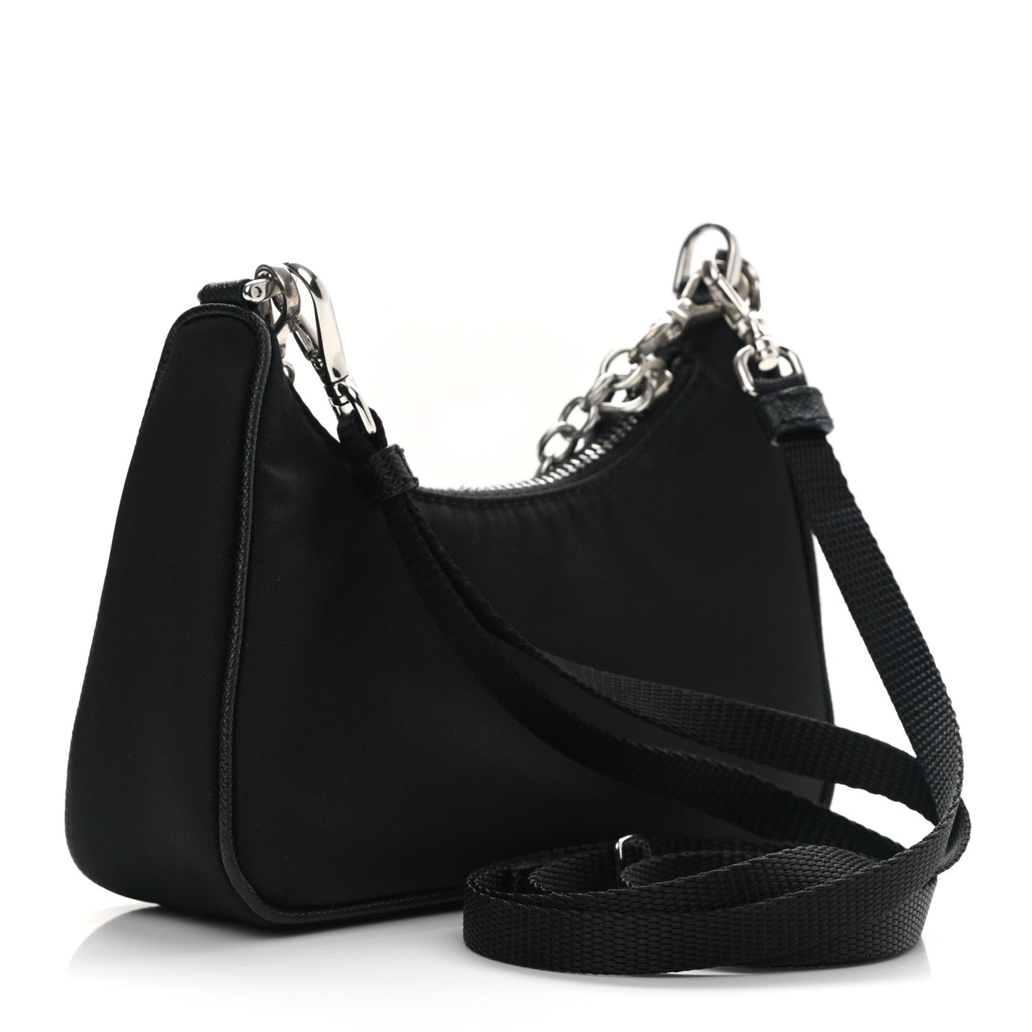 Tessuto Nylon Mini Re-Edition 2000 Shoulder Bag Black