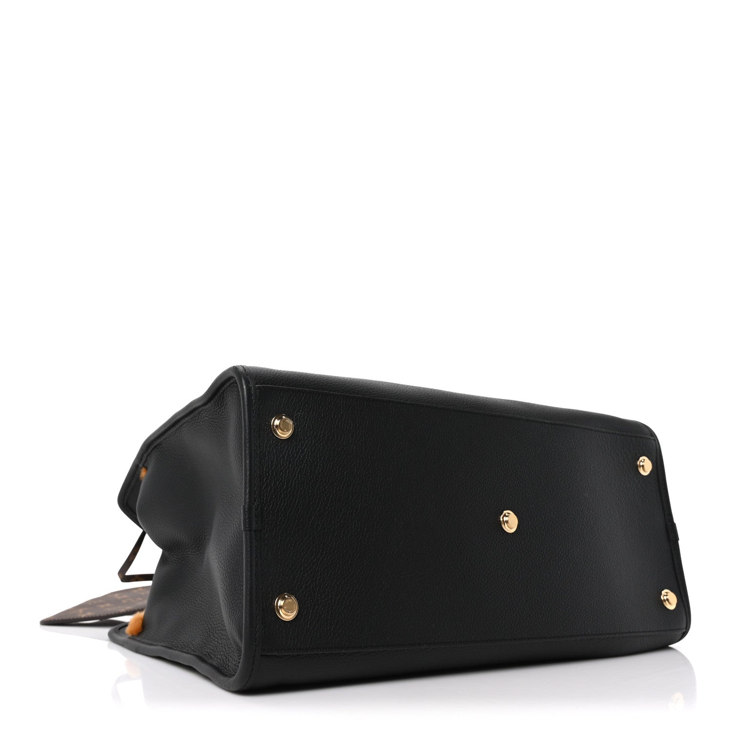 Louis Vuitton Calfskin Shearling City Steamer GM Black Bronze 5 of 10
