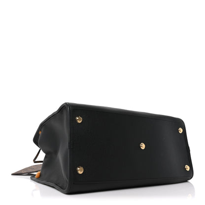 Louis Vuitton Calfskin Shearling City Steamer GM Black Bronze 5 of 10
