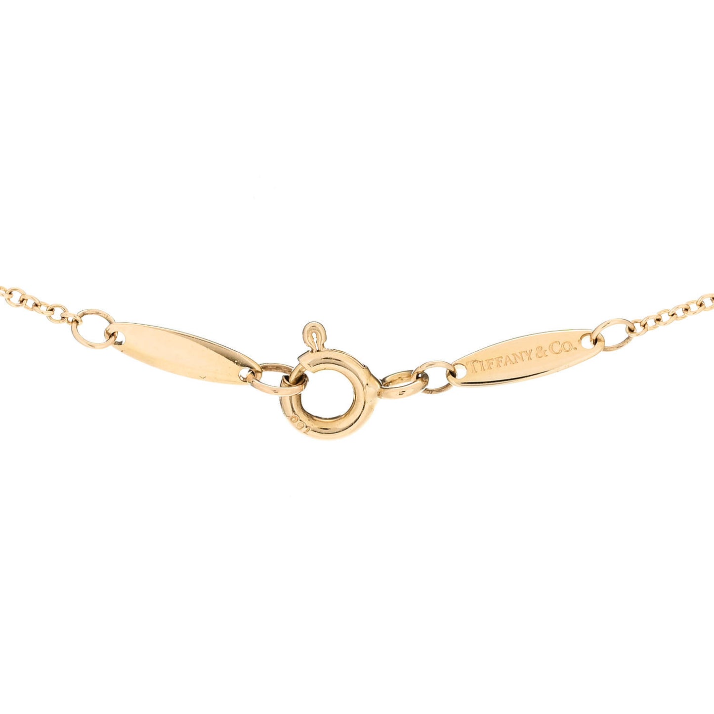 18K Yellow Gold Diamond .14ct Elsa Peretti Diamonds by the Yard Pendant Necklace