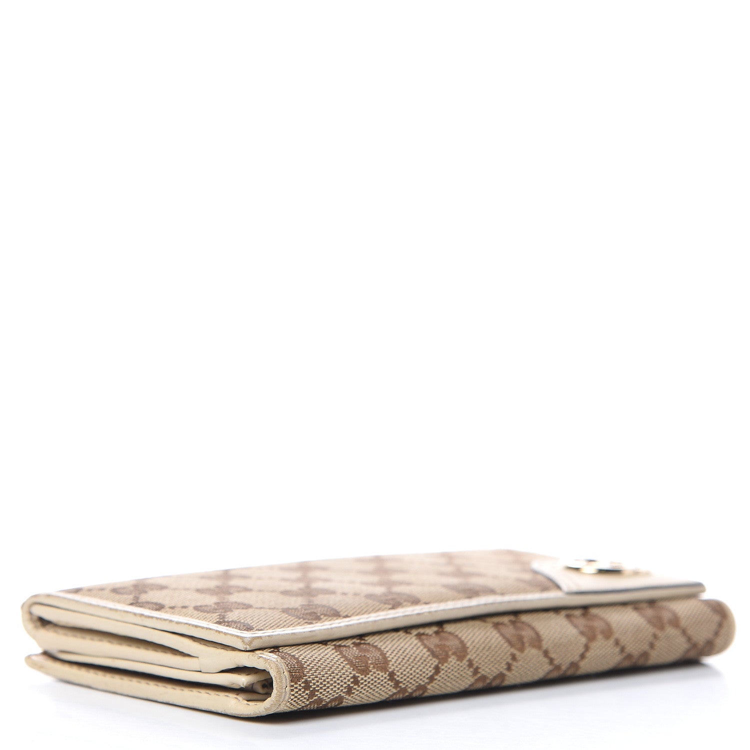 Gucci Monogram New Britt Continental Snap Wallet Off White 4 of 16