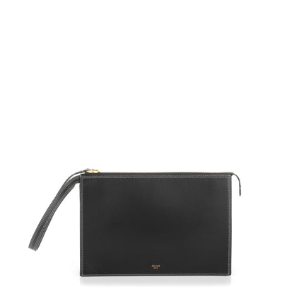 Celine Smooth Calfskin Ring Clutch w Dragonne Black 1 of 7
