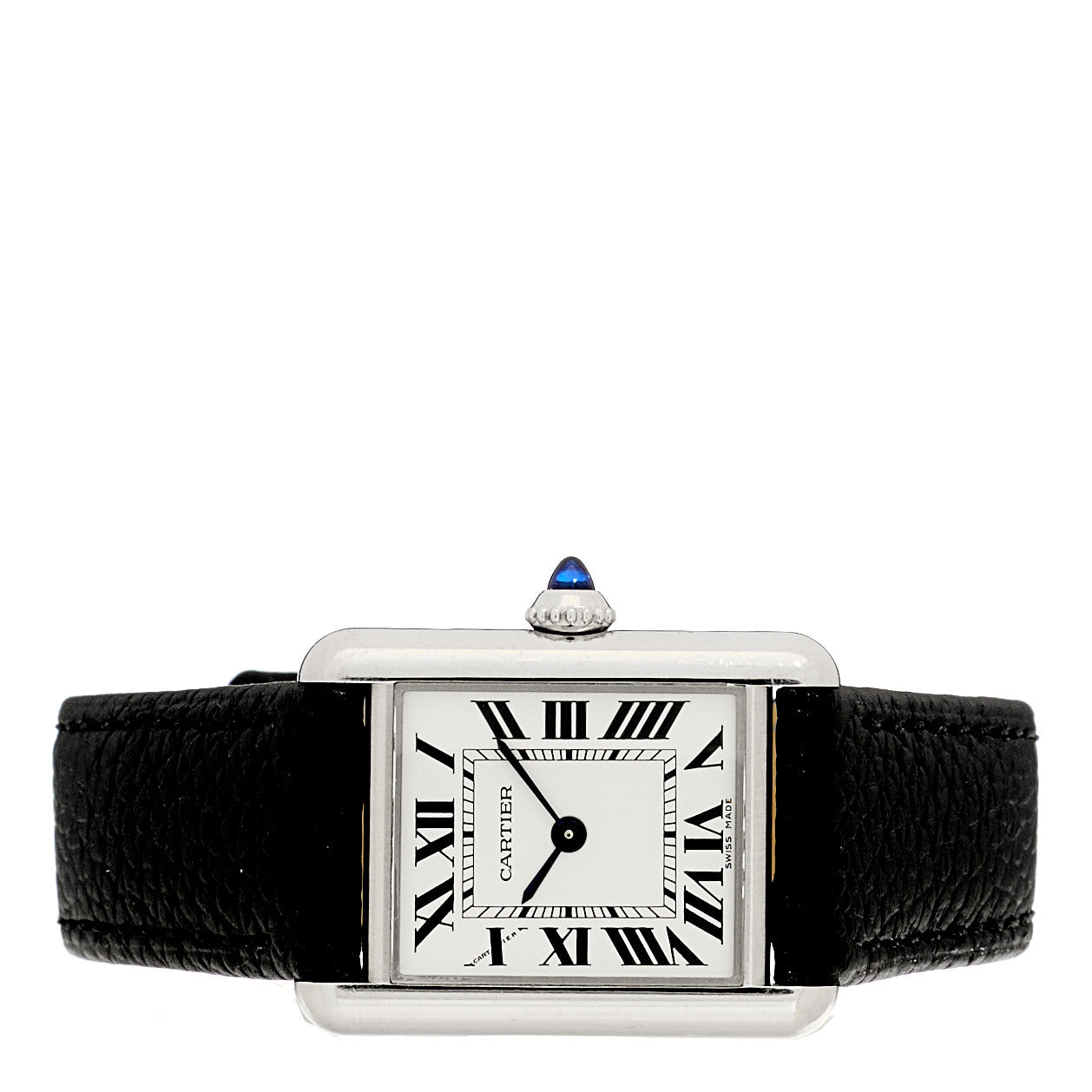 Stainless Steel Calfskin 22mm Must de Cartier Tank Quartz Watch