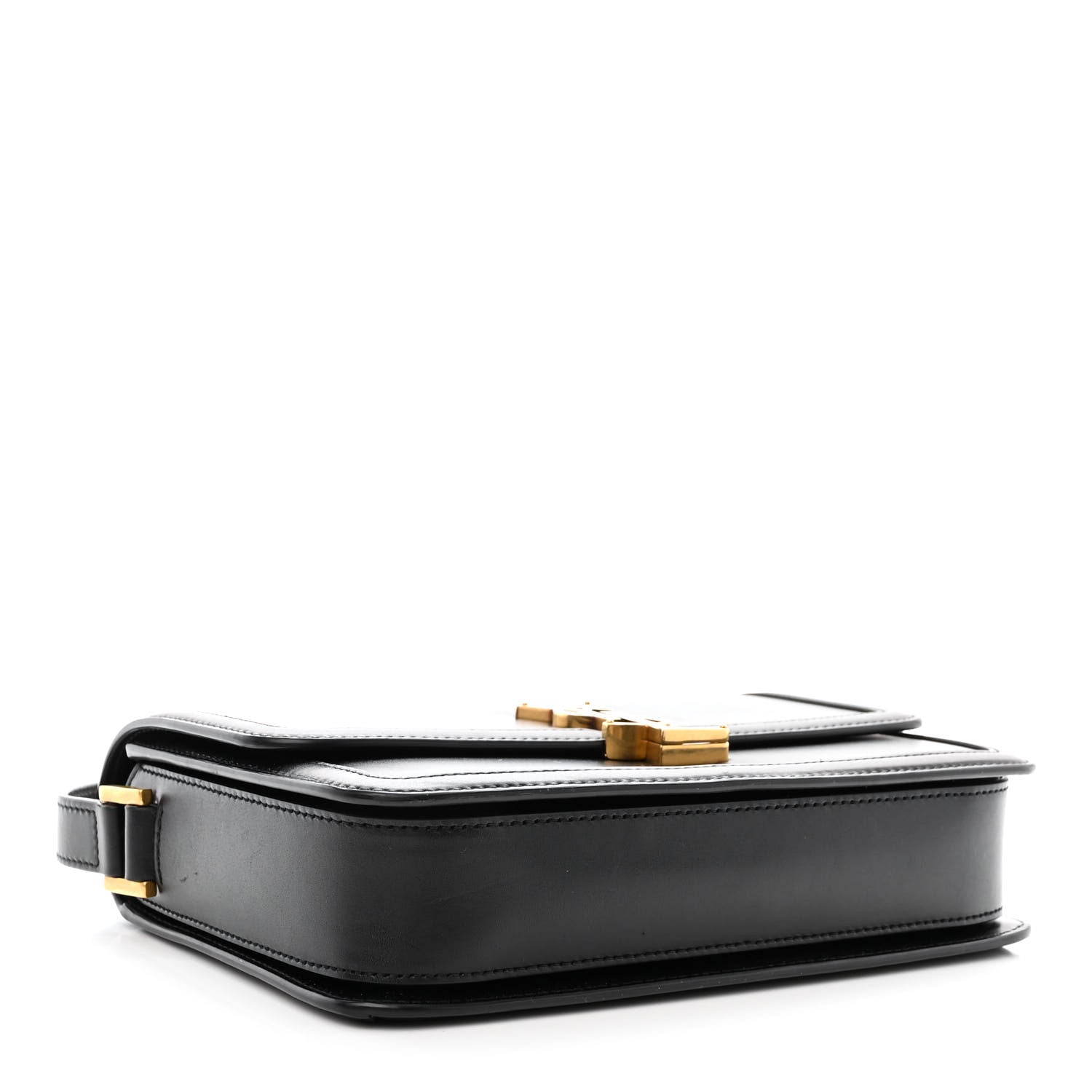 Saint Laurent Box Calfskin Monogram Medium Solferino Satchel Black 4 of 10
