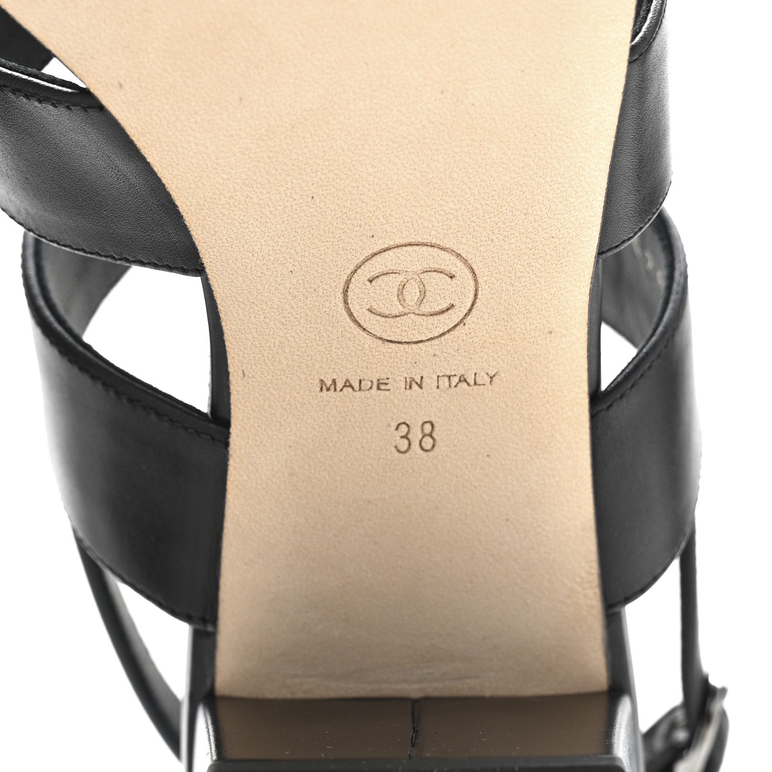 Chanel Calfskin CC Turnlock Sandals 38 Black 7 of 10
