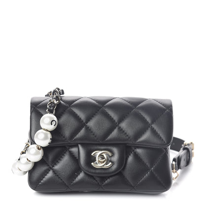 Chanel Lambskin Quilted Mini My Precious Waist Bag Black 1 of 11
