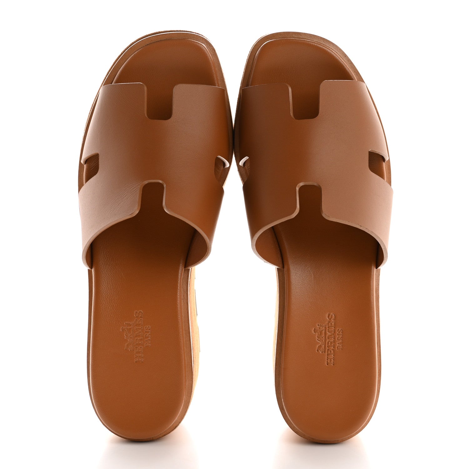 Hermes Calfskin Suede Goatskin Eze 30 Sandals 36 Naturel 2 of 9