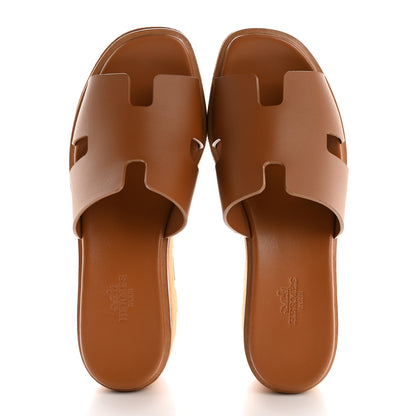 Hermes Calfskin Suede Goatskin Eze 30 Sandals 36 Naturel 2 of 9