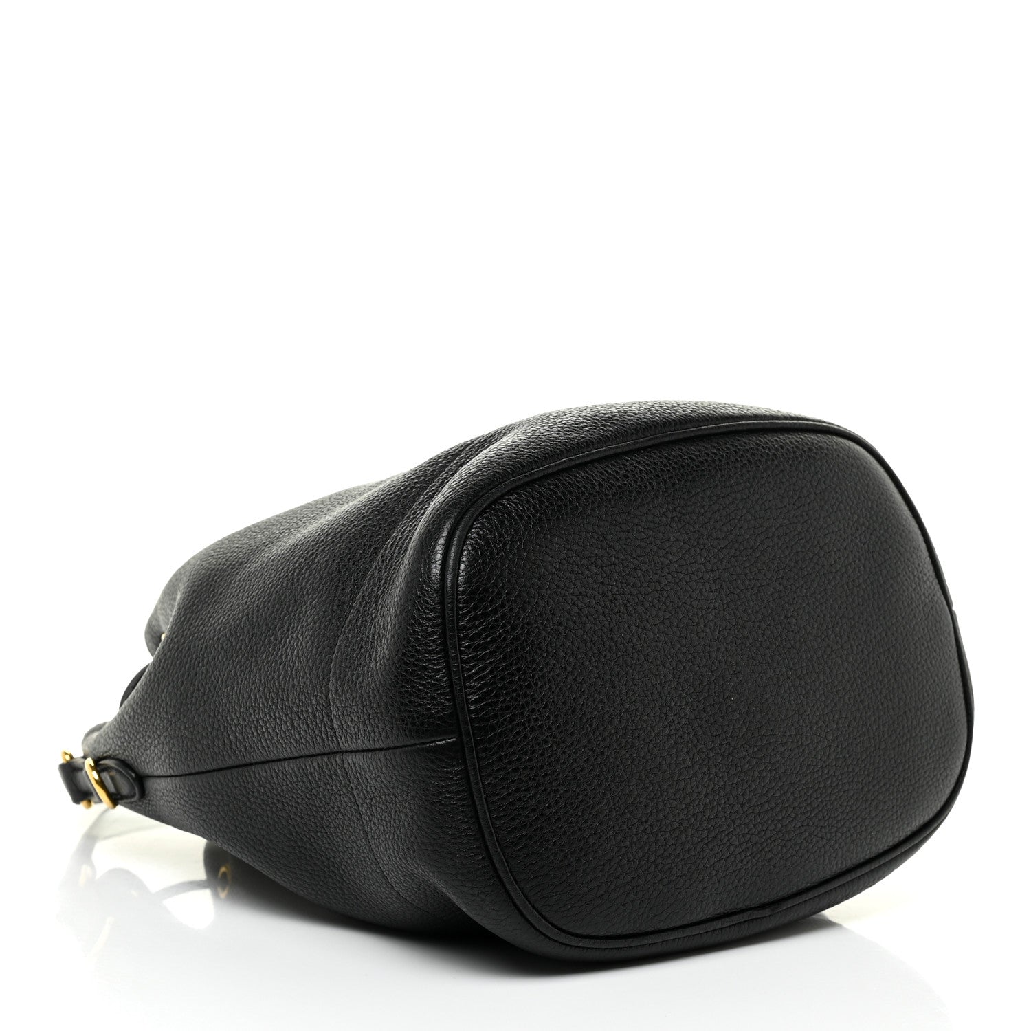 Prada Vitello Daino Drawstring Bucket Black 4 of 10