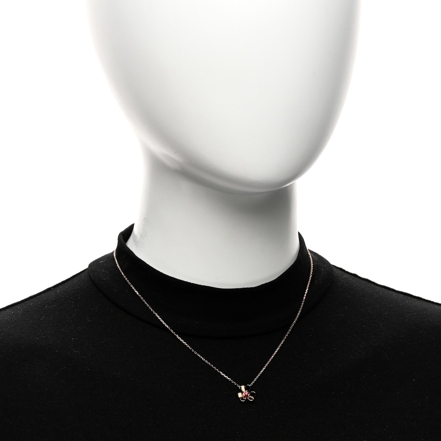 18K Rose Gold Ruby Mini Frivole Pendant Necklace