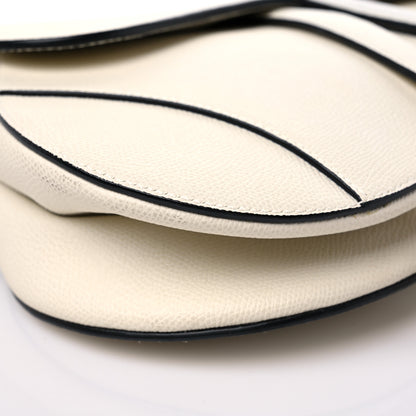 Christian Dior Grained Calfskin Saddle Bag White 8 of 13