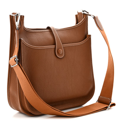 Hermes Taurillon Clemence Evelyne III PM Gold 3 of 11