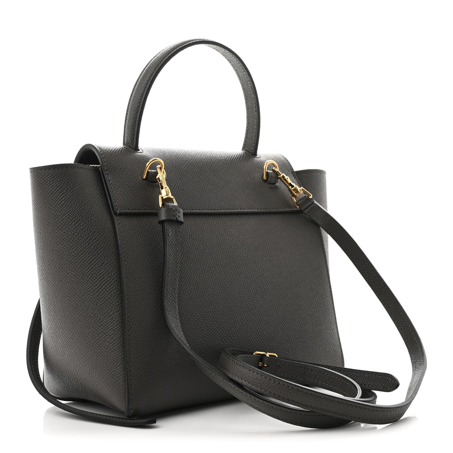 Grained Calfskin Nano Belt Bag Grey