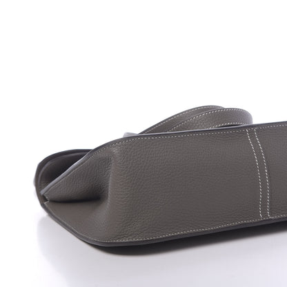 Hermes Taurillon Clemence Halzan 31 GM Etain 10 of 11