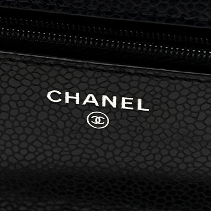 Chanel Caviar Quilted Wallet On Chain WOC Black 6 of 10