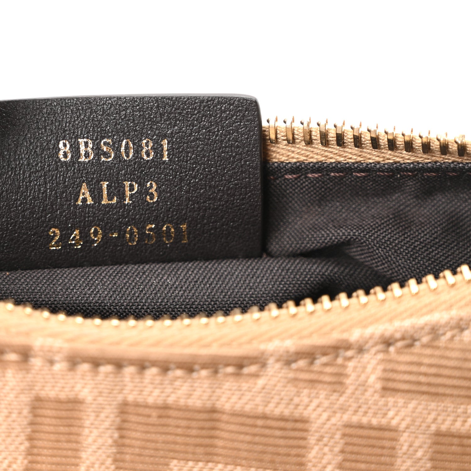 Fendi Fabric Jacquard Vitello Grace FF 1974 Mini Fendigraphy Hobo Bag Beige 6 of 9