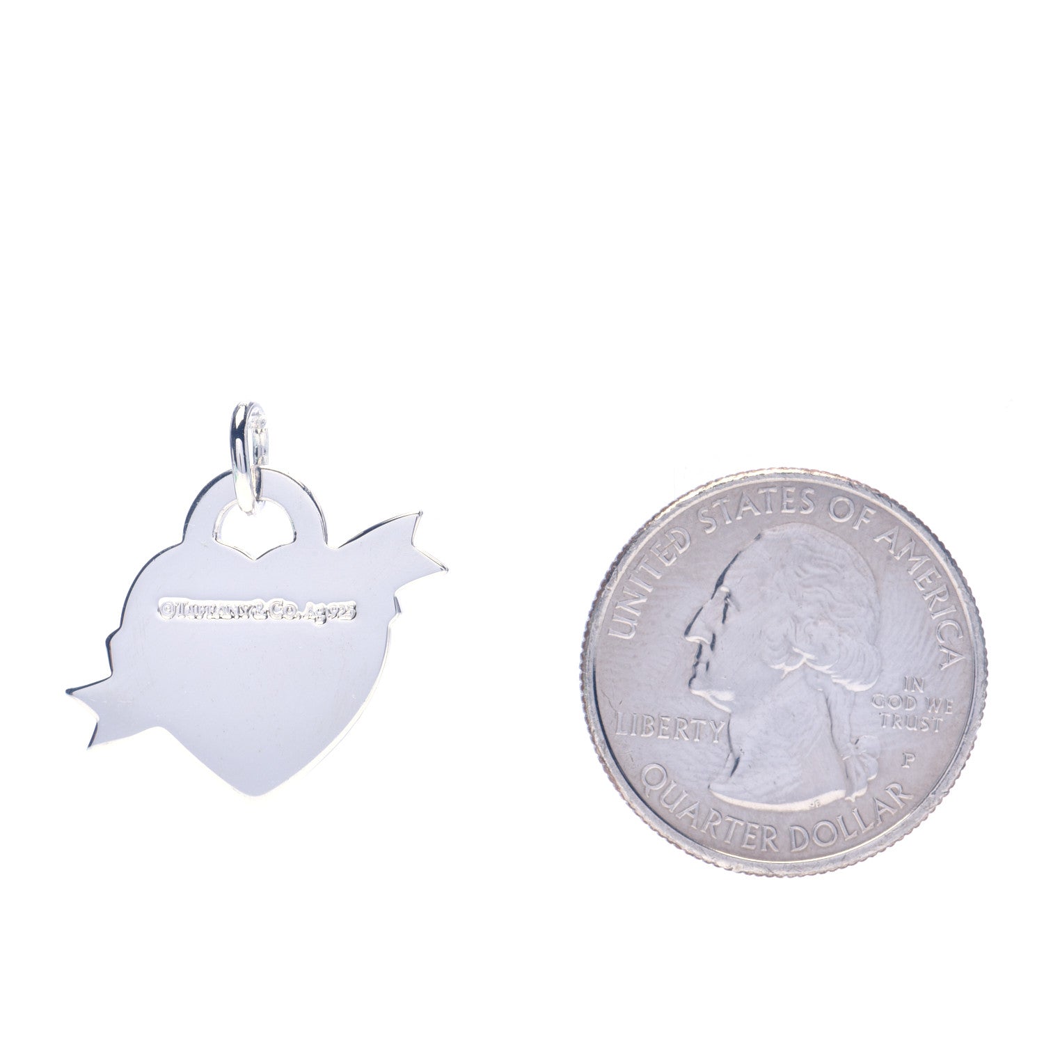 Tiffany Sterling Silver Enamel Return To Tiffany Heart Ribbon Charm Blue 2 of 3