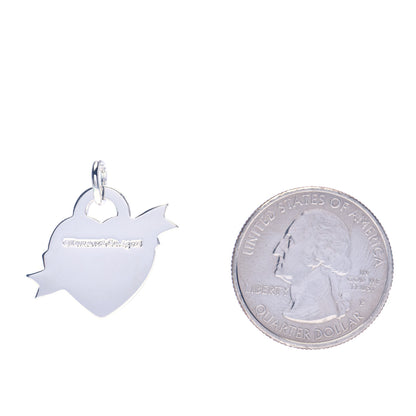 Tiffany Sterling Silver Enamel Return To Tiffany Heart Ribbon Charm Blue 2 of 3