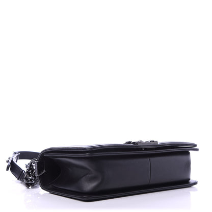 Chanel Calfskin Quilted Medium Boy Flap So Black 4 of 11