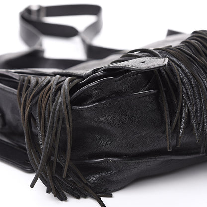 Proenza Schouler Lambskin Fringe PS1 Crossbody Pouch Black 9 of 13