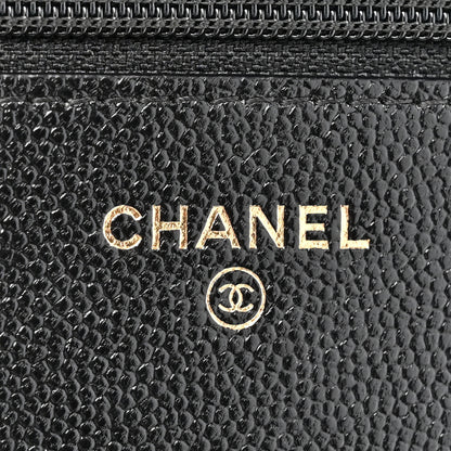 Chanel Caviar Quilted Golden Class Wallet On Chain WOC Black 6 of 11