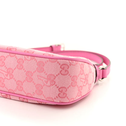 Gucci X PALACE GG Supreme Monogram Palace Textured Dollar Calfskin Shoulder Bag Pink Pale Rose Palace 10 of 11