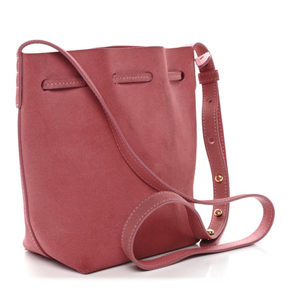 Mansur Gavriel Suede Mini Mini Bucket Bag Blush 3 of 12