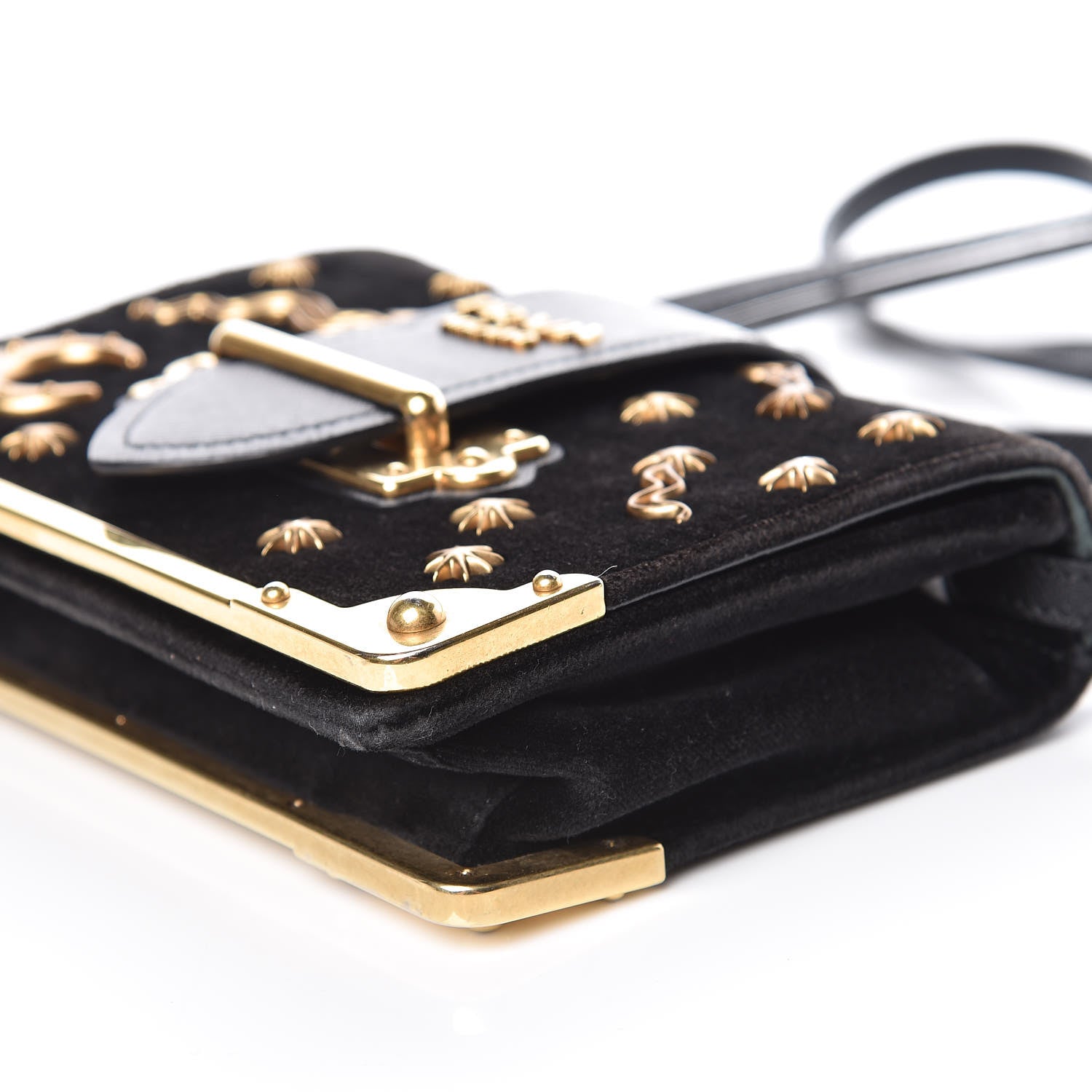Prada Velvet Cahier Astrology Bag Black 6 of 11