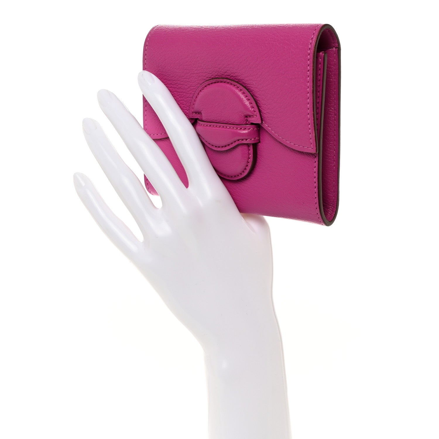Hermes Chevre Mysore 1938 Wallet 19 Rose Pourpre 3 of 11