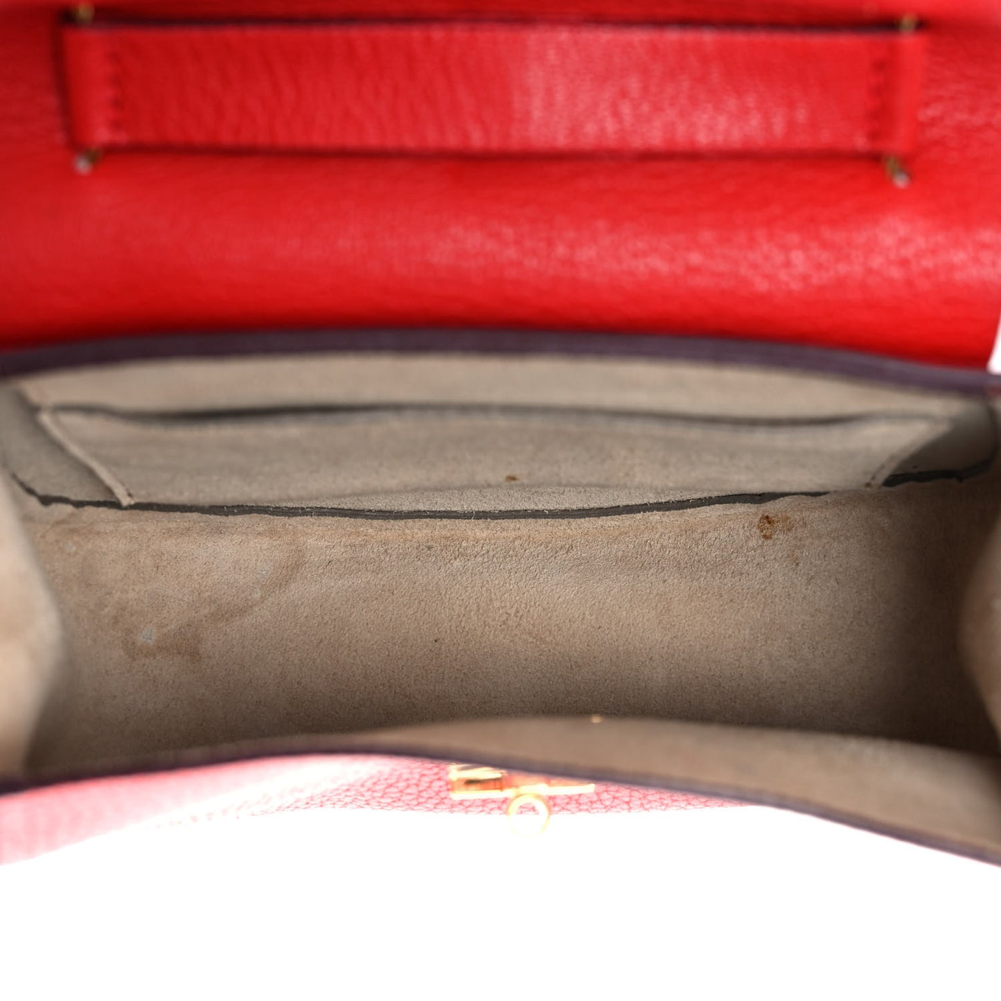 Grained Lambskin Mini Drew Shoulder Bag Plaid Red