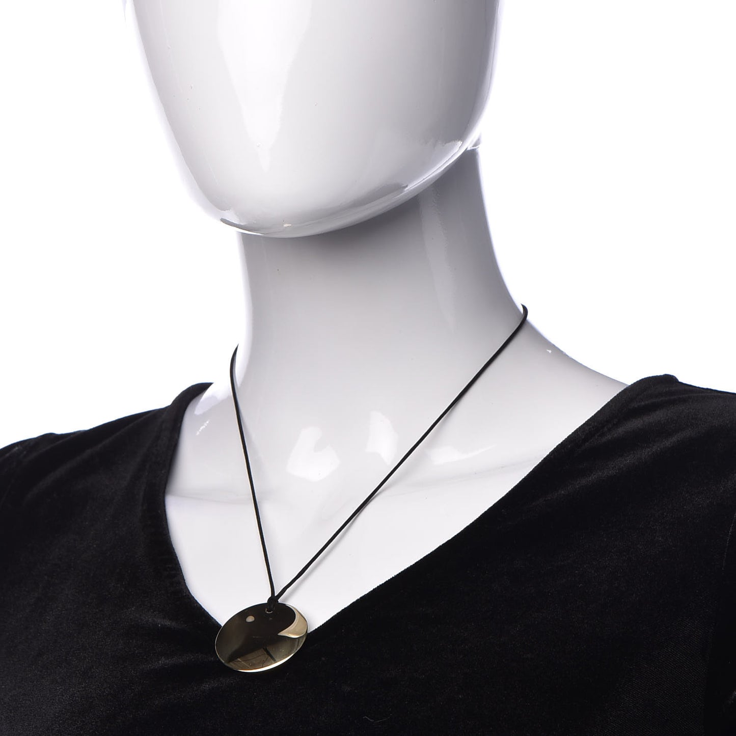 18K Yellow Gold Elsa Peretti Round Pendant Necklace
