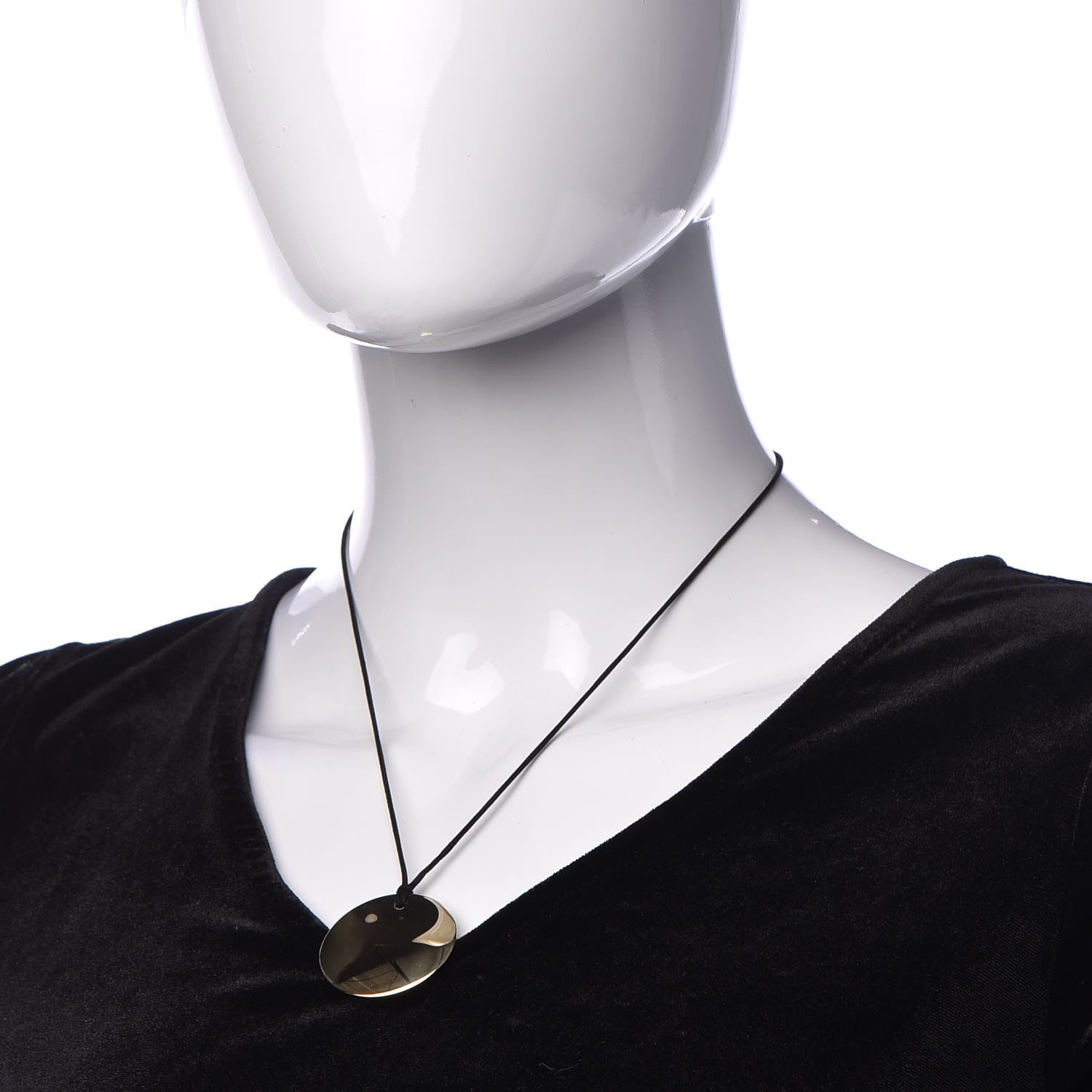 Tiffany 18K Yellow Gold Elsa Peretti Round Pendant Necklace 2 of 4