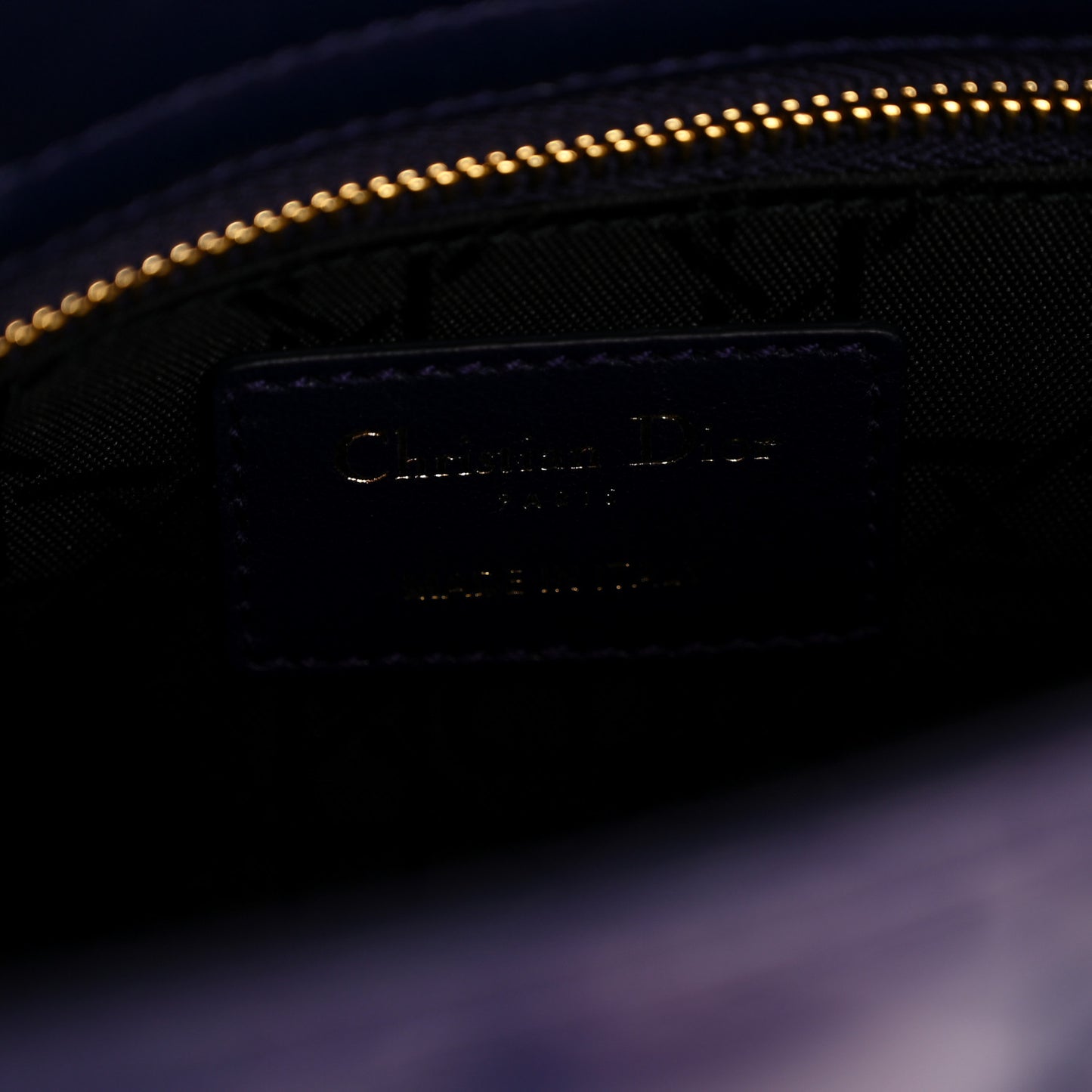 Lambskin Cannage Small Jeweled Owl Lady Dior Blue