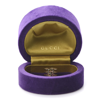 Gucci 18K Yellow Gold Sapphire Topaz Tsavorite Running GG Ring 50 5.25 6 of 6