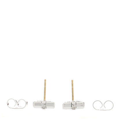 David Yurman Sterling Silver Diamond Lexington Barrel Earrings 3 of 4