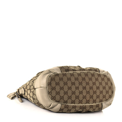 Gucci Monogram Margaux Calfskin Medium Sukey Top Handle Bag Beige Ebony Mystic White 4 of 22