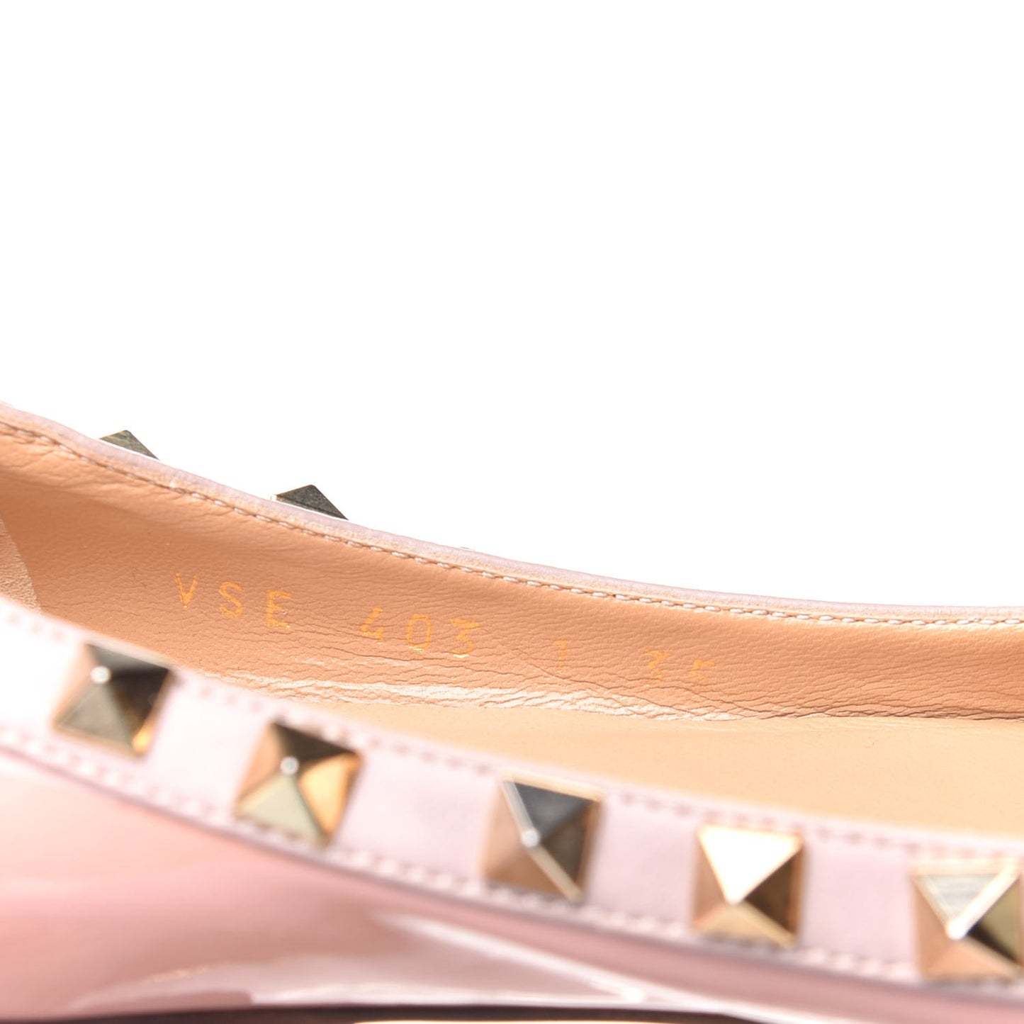 Patent Rockstud Ballerina Flats 35 Pop Gardenia Poudre