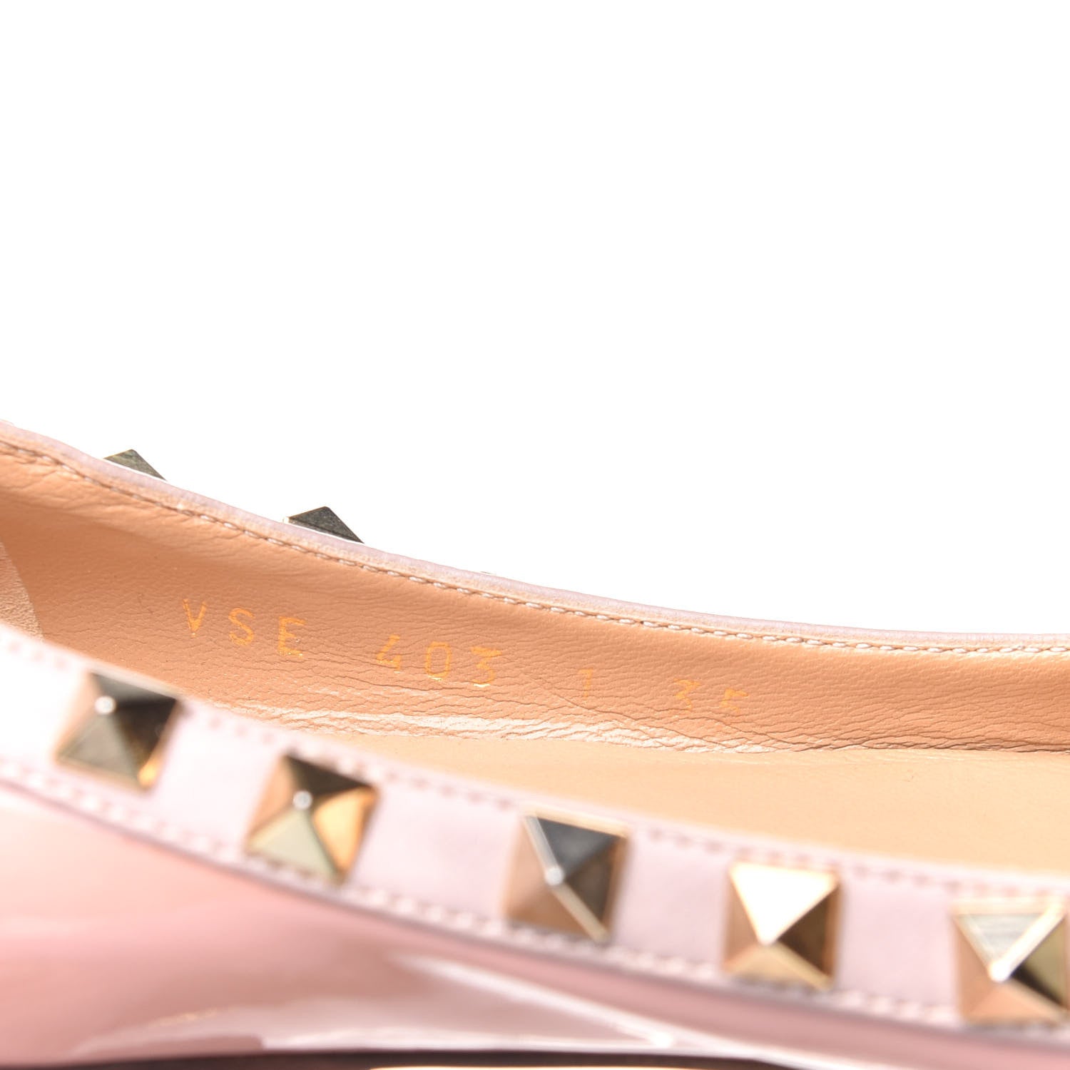 Valentino Garavani Patent Rockstud Ballerina Flats 35 Pop Gardenia Poudre 8 of 10
