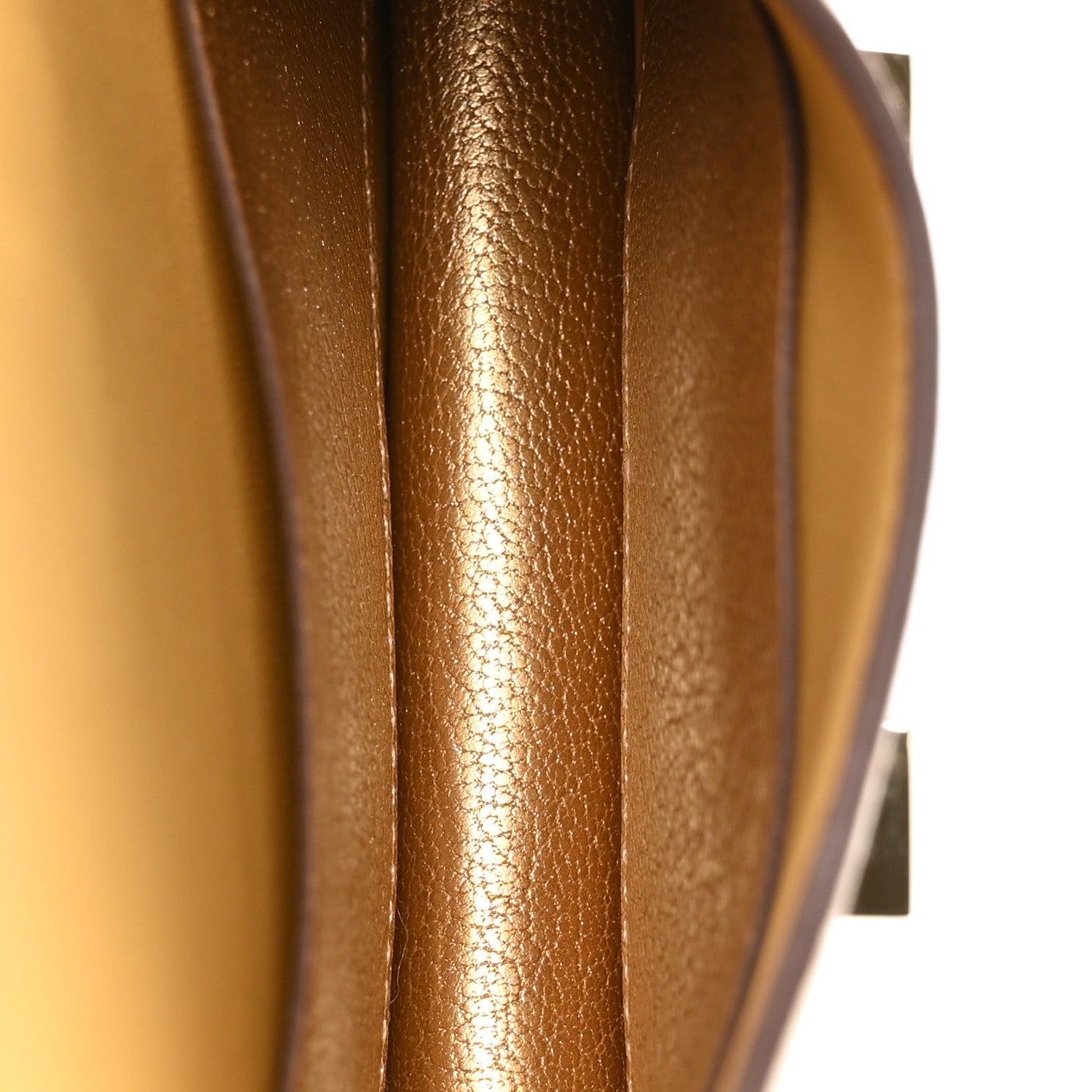 Hermes Metallic Chevre Chamkilight Constance Slim Wallet Dore 6 of 9
