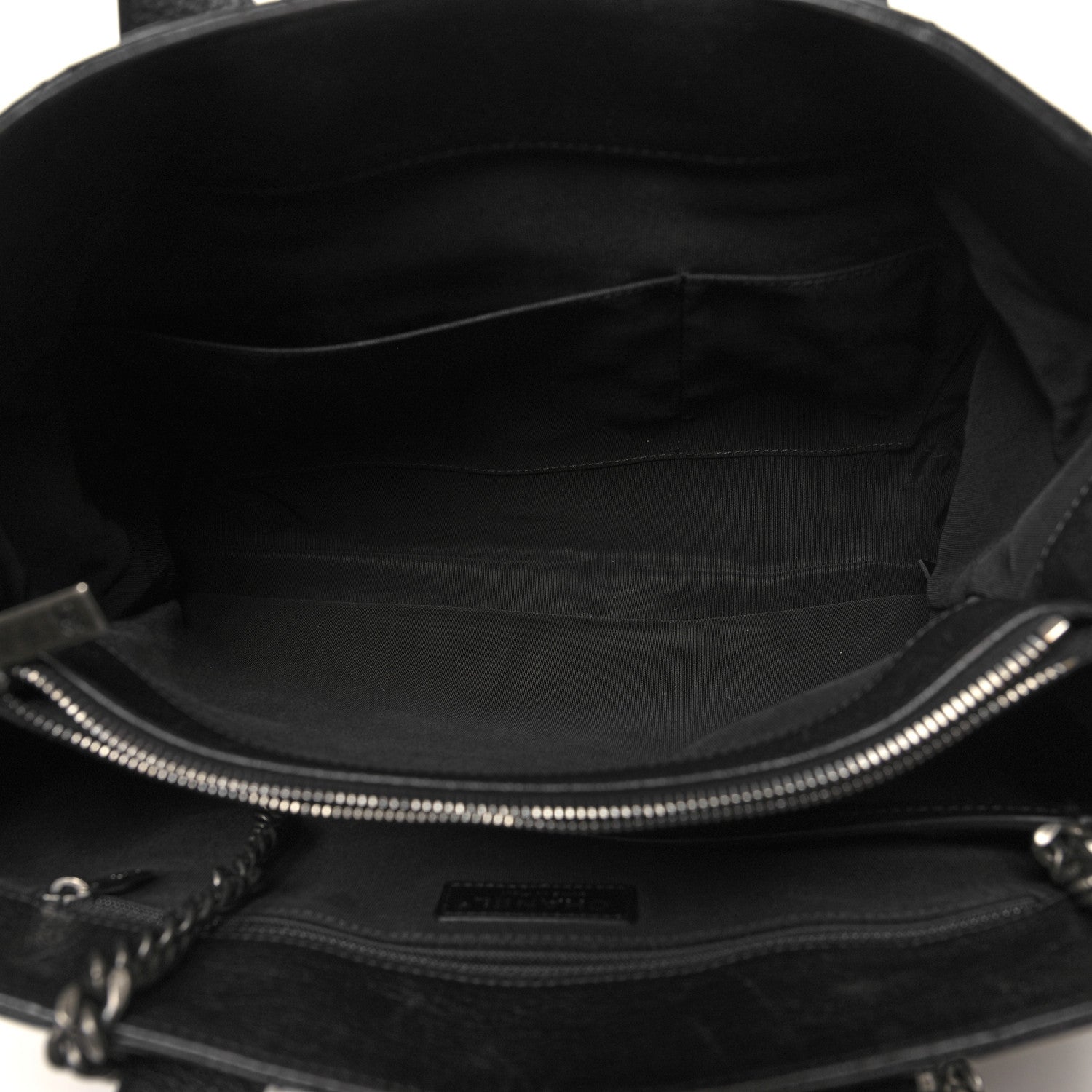 Chanel Metallic Grained Calfskin Quilted Large Casual Pocket Tote Black 5 of 16